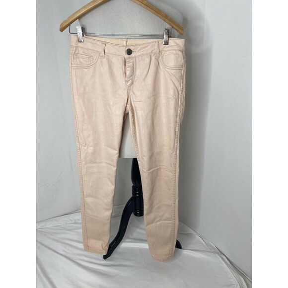 Flip Side Women’s Pants Reversible Skinny Solid and Heart Print Size 4 x 30 - Picture 2 of 7